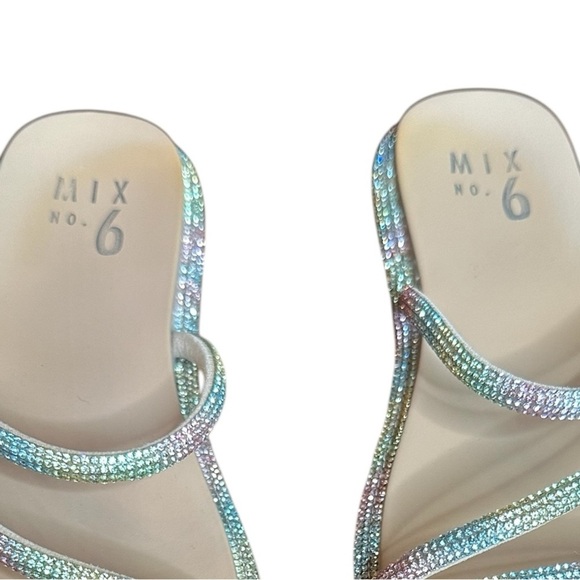 Mix No. 6 Pastel Rhinestone Slide Sandals - Picture 2 of 5